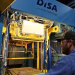 SAF Team member operating the DISA MATCH 24/28 in production at Southern Aluminum Foundry