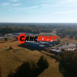 CaneKast logo superimposed over an aerial shot of Southern Aluminum Foundry and Machine, in Clinton SC. SAF is part of the CaneKast family of foundries.
